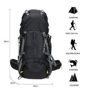 登山用リュック 50L 45+5L バックパック リュックサック 大容量 リュック 登山 旅行 防災 遠足 軽量 撥水 アウトドア レディース メンズ ザック 黒