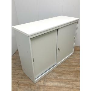 未使用品 アルプススチール 1200ハイカウンター書庫 CS-129HS ハイテーブル 引違い棚有 カギ付 受付カウンター 幅1200 奥行450 高さ890