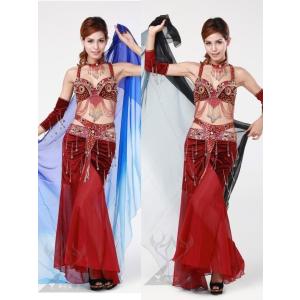 ベリーダンススカートアームセット 新着 ベリーダンス 衣装 ブラ ベルト スカート チョーカー アーム 6点