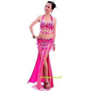 新着 ベリーダンス 衣装 コスチューム ブラトップ ベルト 2点セット 全