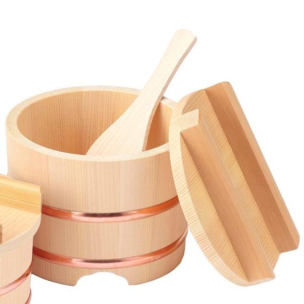 二人びつ（しゃもじ付） / おひつ お櫃 御櫃 天然木 木 木製 桧 さわら 椹 お米 ごはん 保存...