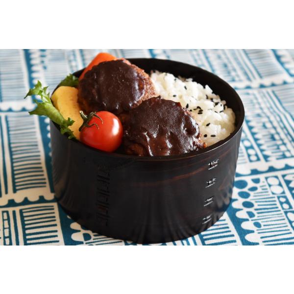 拭漆の曲輪 丸弁当箱（桜皮止） / お弁当箱 曲げわっぱ 丸 ナチュラル 木製 国産 日本製 おしゃ...