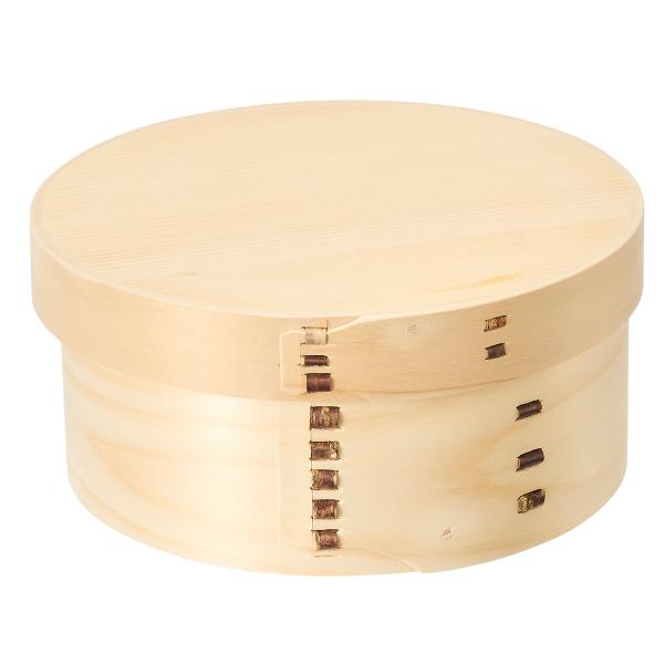 曲げわっぱのおひつ 五寸（約1.5合）桜皮止 / おひつ お櫃 まげわっぱ 曲げわっぱ 曲げ輪 木 ...