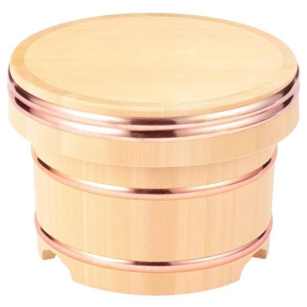 江戸びつ 15cm（しゃもじ付）/ おひつ お櫃 御櫃 天然木 木 木製 桧 さわら 椹 お米 ごは...