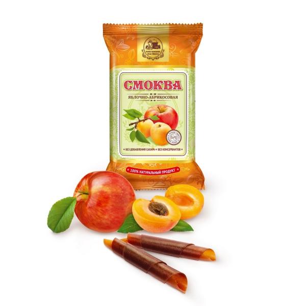 ロシアのお菓子。スモクワ (SMOKVA)。アップルとアプリコット味