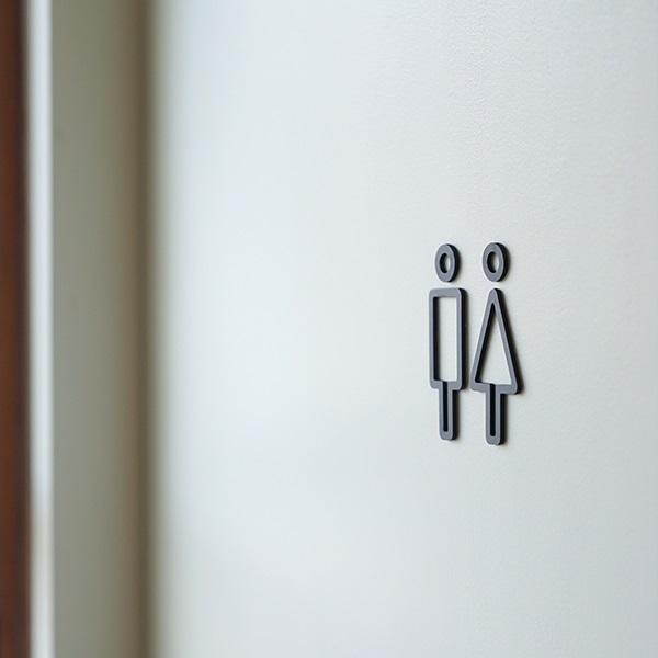 サインプレート トイレ toilet line sign plate iron AXCIS アクシス...
