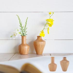 花瓶 おしゃれ フラワーベース 木製 一輪挿し 花器 ナチュラル 公式