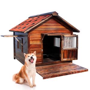 【9 月限定 ポイント 7 倍~】犬小屋 屋外用 大型犬 木製 犬舎 中型犬 超大型犬 屋根 ドア付き 大型屋外犬小屋 犬用ハウス 通気性 暖かい 全天候型 日