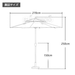 ガーデンパラソル パラソル 大型 ダブルトップ...の詳細画像4