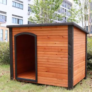 【9 月期間限定！ポイント 5 倍~】木製犬小屋 大型犬屋 外の全天候型 大中小犬舎 オールシーズン利用可能 組立式 防水 防寒暖 113x81x83 屋外屋内用
