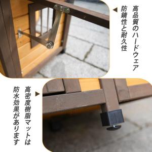 木製犬小屋 猫小屋 屋外犬舎 ペットハウス 杉...の詳細画像4