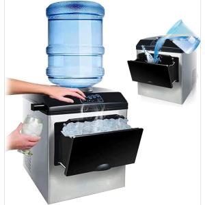 製氷機 業務用 キューブアイス コンパクト 25kg/日 全自動高速製氷 省エネ 節水 卓上型 家庭用対応 水道水・ボトル両用 静音設計 パイプライン不要 ポ