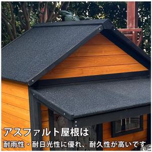 無垢材犬小屋 屋外用 木製 防水加工 通気窓付...の詳細画像2