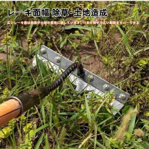マンガン鋼厚手着脱式鍬釘熊手 雑草除去 5/6...の詳細画像2