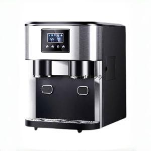 全自動 クラッシュアイスメーカー」三合一機能搭載 家庭用・業務用 ミニ製氷機｜18kg/日産 冷水・砕氷・製氷可能 コンパクト卓上型 保冷機能付き（タ