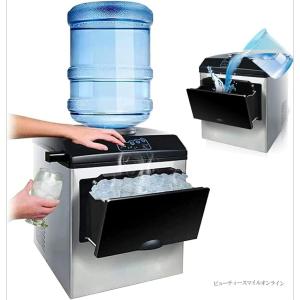 製氷機 業務用 キューブアイス コンパクト 省エネ 節水 水道水/ボトルドウォーター両用 、全自動高速製氷機、家庭用 卓上型 毎日の出力25kg、パイプラ