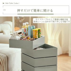 回転式 キッチンワゴン 5段トレイ キャスター...の詳細画像4