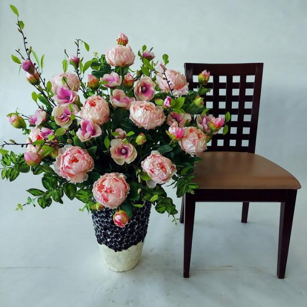 牡丹ピンク＆姫コブシMIX（造花）高100×幅70・光触媒