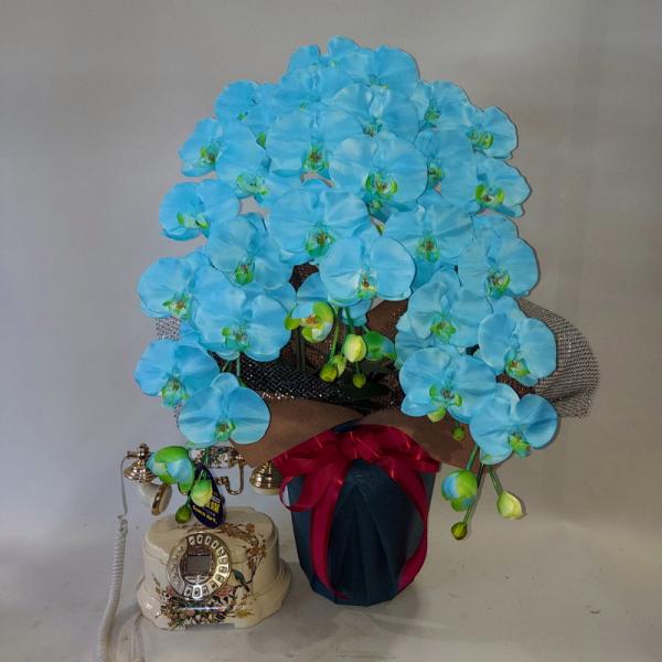 胡蝶蘭L3F/フアンシーブルー（造花）高８０cm×幅４０cm・光触媒