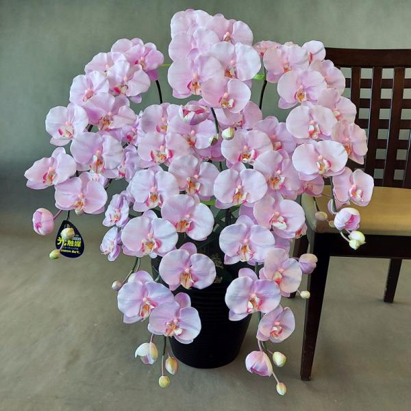 胡蝶蘭L/ライトパープル/５F（造花）高85×幅60・光触媒・ラッピングは無料でお付けしています。