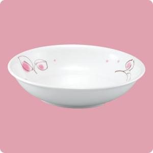 ニ・125　18cmクープ皿（ピンクなごみ）｜aigineo