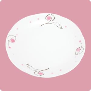 ニ・86　17cmパン皿（ピンクなごみ）｜aigineo