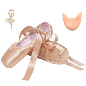 【Aigoda】バレエトウシューズ リボン付き バレエ シューズ レディース 子供 大人 キッズ ジュニア 18.0〜24.0cm