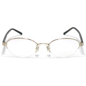 Salvatore Ferragamo サルヴァトーレ フェラガモ 1539K K14W/BL 【14金ホワイトゴールド眼鏡フレーム 日本製】｜aihikino