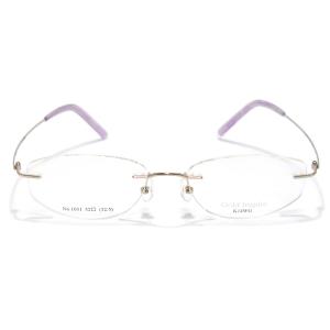 H-6265 K14WG/K18 【14金ホワイトゴールド眼鏡フレーム 飾り部分18金