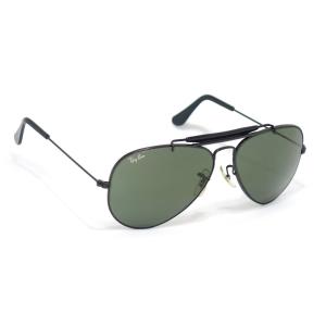 レイバン サングラス  Ray-Ban 【ボシュロム/アメリカ製/正規品/新品/ケース有/在庫有/検品済】 ブラックアウトドアーズマン ブラック/G-15｜aihikino