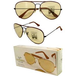 Ray-Ban サングラス ブラウン レザーケース付き Ray-Ban [ ] レイバン 純正 サングラスケース ブラウン レザー