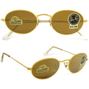 レイバン サングラス Ray-Ban 【ボシュロム/アメリカ製/正規品/新品/ケース有/在庫有/検品済】 オーバル ゴールド/B-15DH(ダイヤモンドハード)｜aihikino