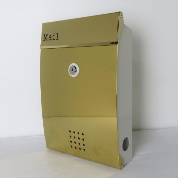 【特別セール】郵便ポスト郵便受けおしゃれかわいい人気北欧モダンデザインメールボックス壁掛け チタン鏡...