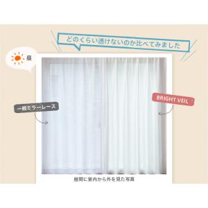 小窓用 オーダー レースカフェカーテン/夜透け...の詳細画像5