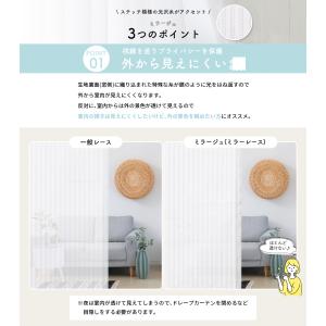 小窓用 オーダー レースカフェカーテン/生地サ...の詳細画像5