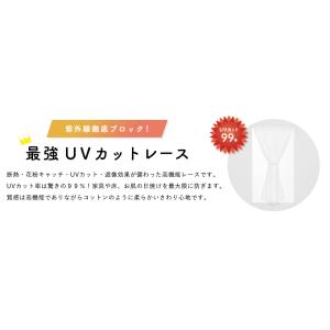 小窓用 オーダー レースカフェカーテン/生地サ...の詳細画像5