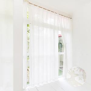 レースカーテン オーダーカーテン／生地サンプル／花のサークルに囲まれた動物たちが可愛い遮像レースカーテン「森のどうぶつボイル」