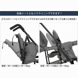 日本育児 タテ型2人乗りベビーカー デュオシテ...の詳細画像3