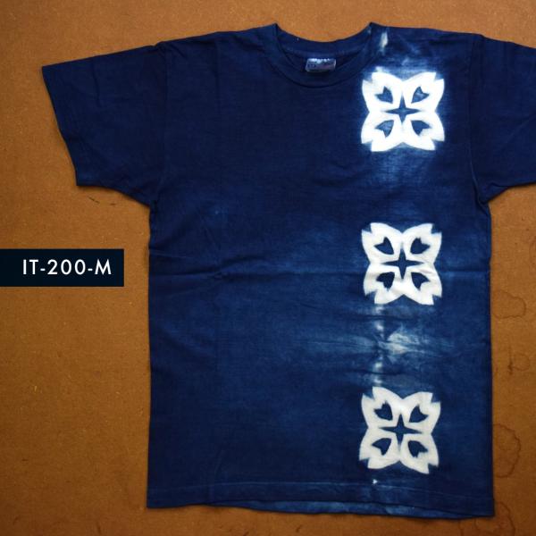 藍染めTシャツ Mサイズ（IT-200-M）