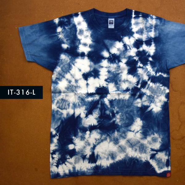 藍染めTシャツ Lサイズ（IT-316-L）