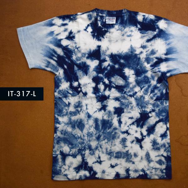 藍染めTシャツ Lサイズ（IT-317-L）