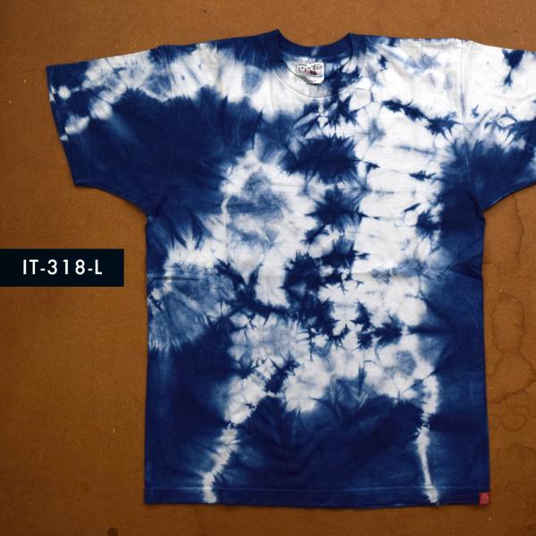 藍染めTシャツ Lサイズ（IT-318-L）