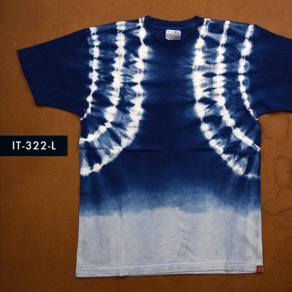 藍染めTシャツ Lサイズ（IT-322-L）