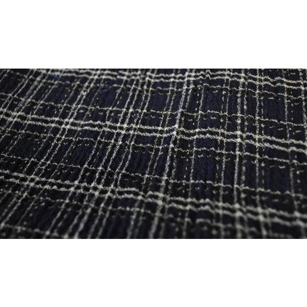 藍染チェック楊柳（J-084）