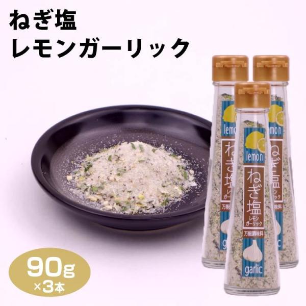 ねぎ塩ガーリック 90ｇ×3本 万能調味料 ねぎ 塩　レモン にんにく ガーリック　食卓商品 下味 ...