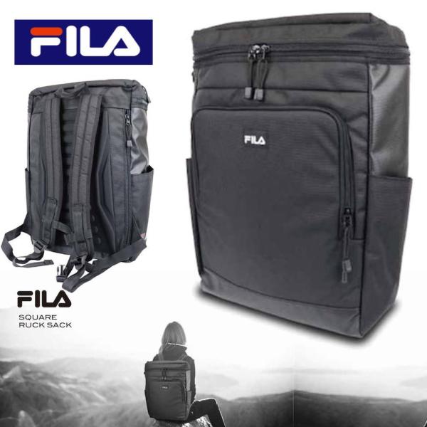 FILA フィラ スクエア型リュック 通気 バックパック 通学 通勤 スポーツ 旅行 FL-0007