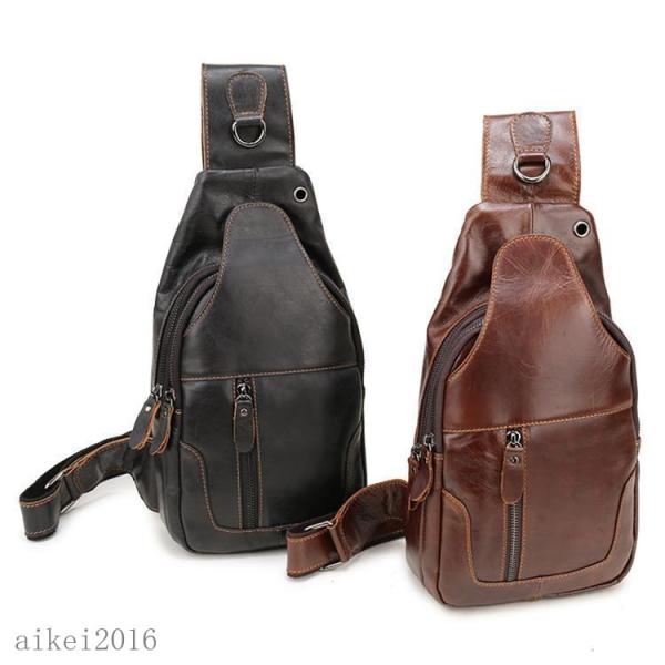 本革 ボディバッグ ボディーバック メンズ 大容量 斜めがけ おしゃれ 本革 ワンショルダー ボディ...