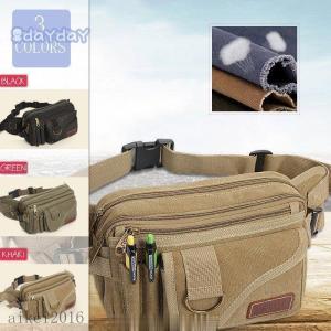 ウエストポーチ メンズ ウエストバッグ ボディバッグ ウエストポーチ 仕事用  ショルダーバッグ 帆布 丈夫｜アイケイネットショップ店