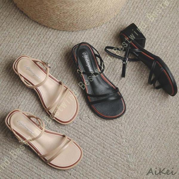 サンダル レディース 太めヒール オフィス ストラップ 春 夏 かわいい 滑り止め ナース サンダル...