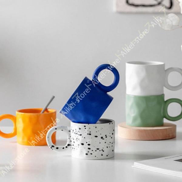 マグカップ コップ コーヒーカップ 陶器 耐熱 耐冷 軽い セラミックス 焼き物 シンプル 北欧 お...
